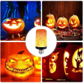 Miniatyrbillede 3 af 5: 2 stk. E27 4 tilstande LED flammepære med tyngdekraftsensor til jul/halloween/bardekoration