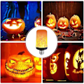 Pikkukuva 3 / 5: 2 kpl E27 4 tilaa LED-liekkivalopolttimoita painovoima-anturipolttimoilla jouluun/halloweeniin/baarikoristeluun