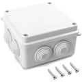 Miniatyrbilde 1 av 5: Koblingsboks, IP65 i ABS-plast, vanntett utvendig, Hvit, 100 x 100 x 70 mm