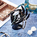 Miniatyrbillede 5 af 5: Håndsmykke Display Stativ, Hånd Ring Holder Armbånd Smykker Stativ OK Form Hånd Stativ Smykker Showcase Display til Hjem og Butik, Sort, 1PC