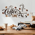 Miniatyrbilde 2 av 4: Klistremerke dekor klistremerker, kaffetid kopper og bønner peel and stick tapet, flyttbar DIY veggkunst dekaler tapet hjem dekor