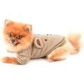Miniatyrbillede 2 af 5: Hvalpe Fleece Sweatshirt Pullover Sød Bjørn med Ører til Små og Mellemstore Hunde og Katte, Brun, M(M)