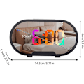 Miniatyrbild 5 av 5: LED Digital Väckarklocka, 5,5 tum Stor Display, Spegelyta, Elektriska Väckarklockor för Smink med Dimningsläge, Justerbar Alarmvolym, Dubbel USB