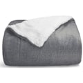 Miniatyrbillede 1 af 5: Sherpa Fleece Tæppe, 130x160 Enkelt Seng Tæppe Antracitgrå, Pels Sofa Plaid Vendbar Sofa Plaid, Lille Tyk Varm og Blød Plys Sofa Plaid 13