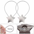 Pikkukuva 2 / 3: Magneettiset tähti verhokiinnikkeet, verhon pidike johdon pidike, kiinnityssolki, 2 pakkausta