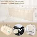 Miniatyrbillede 3 af 5: 1-delt hængende organizer (beige) ， hængende opbevaring til babyseng ， Babyseng organizer, Hængende babyorganizer til babyseng, børneopbevaring