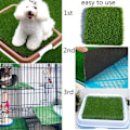 Miniatyrbilde 3 av 4: Kunstig hundegress for hund, kunstig plenmatte for å lære valpen renslighet, vaskbar plenmatte, gress for tiss for hundeavfall (50 × 70 cm)