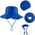 Miniatyrbild 2 av 5: Justerbar baby solhatt barn sommar keps bred brätte för pool/strand/simning/utomhus