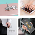 Miniatyrbilde 4 av 5: 4 stk. telefon Baguupport, metallringholder 360º rotasjon ringgrep for mobil smarttelefonholder, tabletholder, bilholder