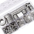 Miniatyrbillede 2 af 5: Rustfri stålskive med opbevaringsboks (sæt med 580) - Sortiment af 9 størrelser M2, M2.5, M3, M4, M5, M6, M8, M10 & M12 - Parti af metalringe - Reparationer, F