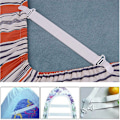 Pikkukuva 3 / 5: Lakanakiinnikkeet, 4 säädettävää lakanan tukinauhaa DRAW DRAW DRAP TLUTS ROBUST Bed Beds For Flat Draps Draps Mattress, valkoinen
