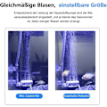 Miniatyrbillede 5 af 5: Akvarieluftsten, luftspreder til akvarier, boblesten til brug i akvarier og hydroponiske pumper med kontrolventil og sugekopper (35 mm)