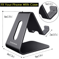 Miniatyrbilde 4 av 5: Mobiltelefonholder Cradle Aluminium Skrivebordsholder Kompatibel med Switch Alle Smarttelefoner iPhone 12 Mini 12 Pro Max 11 Pro XS Max XR X SE Svart