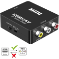 Pikkukuva 2 / 5: HDMI-AV-sovitin, HDMI-3RCA-komposiitti-CVBS-videoäänenmuunnin, tukee PAL/NTSC:tä USB-kaapelilla, yhteensopiva PC/kannettavan/Xbox/PS4/PS3/TV/DVD-laitteen kanssa