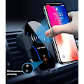 Miniatyrbillede 2 af 5: Biltelefonholder, trådløs 10w hurtigopladning 360 rotation til