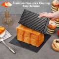 Miniatyrbillede 3 af 4: Brødform 2-pak, 1 pund Non-Stick brødform med låg kulstofstål bølget brød toastboksform med låg til bageform brød, til ovn bagning