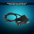 Miniatyrbilde 3 av 5: Motorsykkelysbryter, 12 V Universal 22mm Styre Brouillard Spot Light PÅ/AV Vanntett bryter