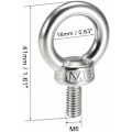 Miniatyrbilde 3 av 5: 10 stk. M611 304 Rustfrie Stål Øyebolter - Løftering - Ringformet Utvendig Gjenget Marine Vektbolter og Diverse Ingeniør Løfteutstyr