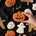 Miniatyrbilde 3 av 3: Halloween kakestempler i rustfritt stål, matlagingsverktøy for Halloween-festgodbiter, 3-delt dekorasjon