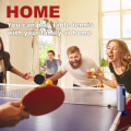 Miniatyrbilde 4 av 4: Blå-Retractable ping pong nett med stativ, perfekt for ping pong bord, skrivebord, kjøkken eller spisebord
