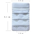 Miniatyrbillede 5 af 5: Hvide 3-pak bløde og komfortable bh-forlængere til kvinder med 2 kroge, 6,1 cm x 3,8 cm