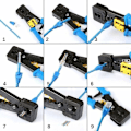 Miniatyrbilde 4 av 5: RJ45 krympeverktøy for RJ45 / RJ12 standardkontakter og terminaler