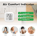 Miniatyrbillede 2 af 5: 4 Mini Indendørs Termometre (Hvid), Digitalt Termometer Hygrometer Bærbart Termometer til Hjem, Akvarium, Børneværelse, Inkubator, Kælder, Skiftende R