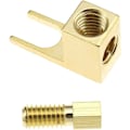 Miniatyrbillede 2 af 5: 4 rums højttalerkabelstik, high-end banan-til-spade adapter, højttalerkabel, retvinklet spade gaffel og bindingsstik, guldbelagt