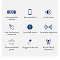 Pikkukuva 4 / 5: WiFi-kaasuvuototunnistin Älykäs kotitalouskaasuntunnistin Palavan kaasun anturi Kaasuvuodon tunnistus maakaasulle biokaasulle metaanille Smartlife-sovellus