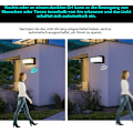 Miniatyrbillede 5 af 5: LED væglampe 18W LED sensor IP65 udendørsbelysning med bevægelsessensor terrasser haver varm hvid - sort