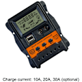 Miniatyrbillede 2 af 2: Fotovoltaisk strømstyring med dobbelt output USB 12 VOLT 24 VOLT Automatisk identifikation LCD SOLL CULTICIALLER LOAD TRANCE
