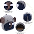 Miniatyrbild 4 av 5: Barnryggsäck för förskola Elefant Barnryggsäck Söt tecknad djur Skolväska för flicka pojke 1-3 år Barnens dag presenter