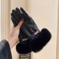 Miniatyrbillede 2 af 5: Dame vinterhandsker varme touch screen handsker vinter high-end uld tyske fløjlshandsker fortykkede og søde