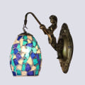 Miniatyrbilde 1 av 5: Mosaikk Vegglampe Tyrkisk Håndlaget Farget Glass Marokkansk Lampe Retro Retro Loft Hjemmeinnredning Kjøkken Bar Kaffebar Havfrue Lampe