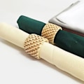 Miniatyrbillede 4 af 5: Servietringe, Rattan Servietringe Rattan Servietringholder, Pletbestandige Servietringe til Familiesammenkomster, Middagsselskaber, 54cm