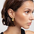 Miniatyrbilde 4 av 4: Øredobber - Dame Tåredråpe, Tykke Gull Hoop Lette Hule Åpne Dråpe Øredobber, Pop Oversized Statement Pierced Polish, Hypoallergeniske