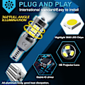 Miniatyrbillede 5 af 5: T15 W16W 12V-24V (2 stk.) LED-bilpære 921 912, 800Lm Hvid 6500K, Til bil LED-baklys, Parkering, Baklygte.