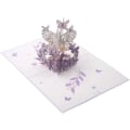 Pikkukuva 1 / 5: 3D-avautuva onnittelukortti, kukka-perhoskortti, äitienpäiväkortti, vuosipäiväkortti, syntymäpäiväkortti, häälahja (violetti)