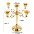 Miniatyrbillede 2 af 5: Guld Candelabra Lysestager-5 Arm Lysestager