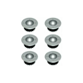 Miniatyrbild 1 av 4: Set med 6 solcells LED-spotlights inbyggda - för mark - runda - diameter: 85 mm - tål utomhusbruk - fasad i rostfritt stål - 6 solcellslampor