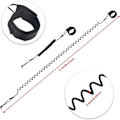 Pikkukuva 3 / 5: (Keltainen) Surf Leash Coiled Surfboard Leash 5.5 mm Surfboard Leash 10Ft Surfing Sup Leash TPU Surfboard Leash Paddle Musta Surfing Leash Sup Leash