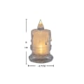 Miniatyrbilde 2 av 5: 1 stk. flammefri stearinlys, batteridrevet LED-stearinlys med juletema for julegave, juledekorasjon