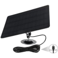 Miniatyrbillede 5 af 5: 10W 5V 2000mAh 360 graders rotation vandtæt solcellepanel til vægmontering i monokrystallinsk silicium til USB-kamera, model: Sort