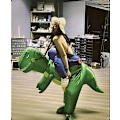 Miniatyrbilde 3 av 5: Kostyme (Grønn) Oppblåsbar Dinosaur For Voksen Oppblåsbar Dinosaur Kostyme Oppblåsbar Morsom Oppblåsbar Dinosaur Dress Halloween Fest Kostyme