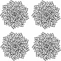 Miniatyrbillede 1 af 5: 4 stk. sorte dækkeservietter, hule runde dækkeservietter, runde dækkeservietter i plast, brugt til varmeisolering af tallerken og borddekoration (sort