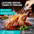 Miniatyrbild 2 av 5: Vattentäta termometrar för kök, Cuison termometer med låsfunktion och 14,2 cm sond, LCD-skärm, hög precision för matlagning, kött, socker, grillning, st