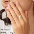 Miniatyrbillede 3 af 4: Hands Hug Åben Ring Hypoallergenisk Rustfri Ringe Hypoallergenisk Rustfri Ringe