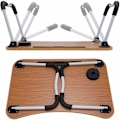 Miniatyrbillede 2 af 5: Laptop sengebord, til serveringsbakke, bærbar computer, læsebord, stabilt laptopbord, soveværelse med kopholder, multifunktionelt bord