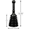 Miniatyrbillede 3 af 4: Master Plunger MPS4 vask og afløbsplunger til køkkenvaske, håndvaske, brusere og badekar. Lille, robust design med stor kile til comme