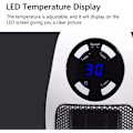 Miniatyrbillede 4 af 5: 500 watt blæser keramisk mini varmeblæser bærbar varmeblæser med termostat og timer, til skrivebord, soveværelse, stue